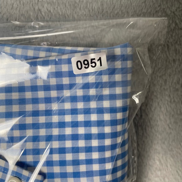 LL Bean Button Down Shirt Mens XXL‎ Tall Traditional Fit Blue Gingham Plaid Prep - Picture 7 of 7